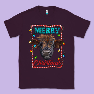 Merry Christmas Calf Classic Tee Designed By Ranaportraitstore