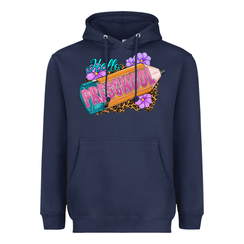 Hello Preschool Heavyweight Hoodie by RanaPortraitStore | Teevron