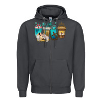 Smoke jesus coffee cups Zipper Hoodie - texasbilliewilder