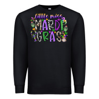 Black little miss mardi gras Premium Sweatshirt - RacoonDesign