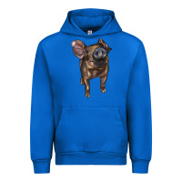 Cobalt baby duroc pig Urban Hoodie - LillyAllenDesigns