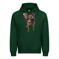 Forest Green baby duroc pig Urban Hoodie - LillyAllenDesigns