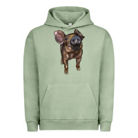 Pigment Oil Green baby duroc pig Urban Hoodie - LillyAllenDesigns