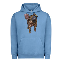 Pigment Pebble Blue baby duroc pig Urban Hoodie - LillyAllenDesigns