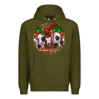 Army Green Christmas heifers Christmas Premium Hoodie - Jasminsmagicworld