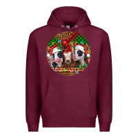 Burgundy Christmas heifers Christmas Premium Hoodie - Jasminsmagicworld