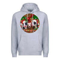 Heather Grey Christmas heifers Christmas Premium Hoodie - Jasminsmagicworld
