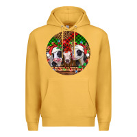 Mustard Christmas heifers Christmas Premium Hoodie - Jasminsmagicworld