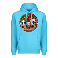 Ocean Blue Christmas heifers Christmas Premium Hoodie - Jasminsmagicworld
