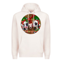 Pale Pink Christmas heifers Christmas Premium Hoodie - Jasminsmagicworld