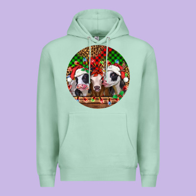 Christmas Heifers Christmas Premium Hoodie Designed By Jasminsmagicworld