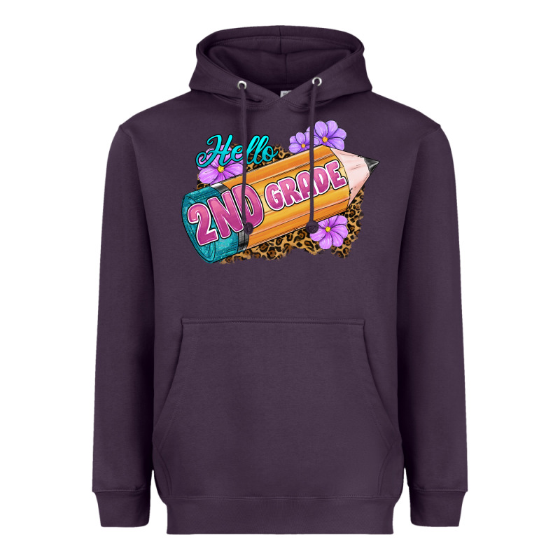 Hello 2nd Grade Heavyweight Hoodie by RanaPortraitStore | Teevron