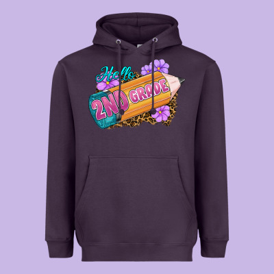 Hello 2nd Grade Heavyweight Hoodie Designed By Ranaportraitstore