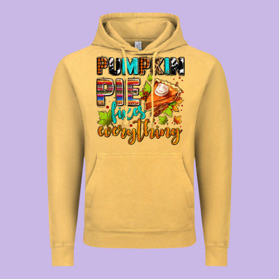 Pumpkin Pie Fixes Everything Vintage Hoodie Designed By Adodesignshop