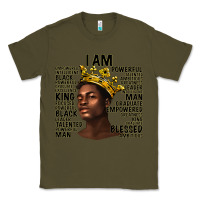 Army Green afro man black king i am Classic Tee - texasbilliewilder