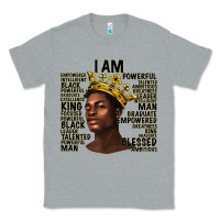 Heather Grey afro man black king i am Classic Tee - texasbilliewilder