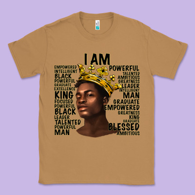 Classic Tee afro man black king i am