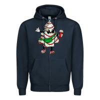 Navy little debbie christmas tree cakes Zipper Hoodie - Zillion Design Studio