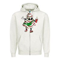 Oatmeal Heather little debbie christmas tree cakes Zipper Hoodie - Zillion Design Studio
