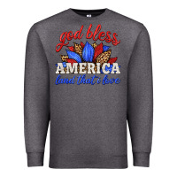 Charcoal Heather god bless america land that i love Premium Sweatshirt - HRA Design Shop