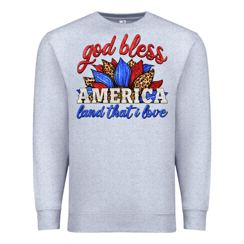 God Bless America Land That I Love Premium Sweatshirt by HRA Design Shop | Teevron