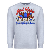 Heather Grey god bless america land that i love Premium Sweatshirt - HRA Design Shop