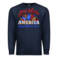 Navy god bless america land that i love Premium Sweatshirt - HRA Design Shop