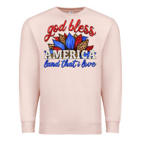 Pale Pink god bless america land that i love Premium Sweatshirt - HRA Design Shop