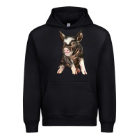 Black baby berkshire pig Urban Hoodie - LillyAllenDesigns