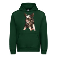 Forest Green baby berkshire pig Urban Hoodie - LillyAllenDesigns