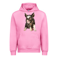 Fuchsia Pink baby berkshire pig Urban Hoodie - LillyAllenDesigns