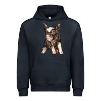 Navy baby berkshire pig Urban Hoodie - LillyAllenDesigns