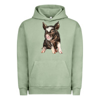 Pigment Oil Green baby berkshire pig Urban Hoodie - LillyAllenDesigns