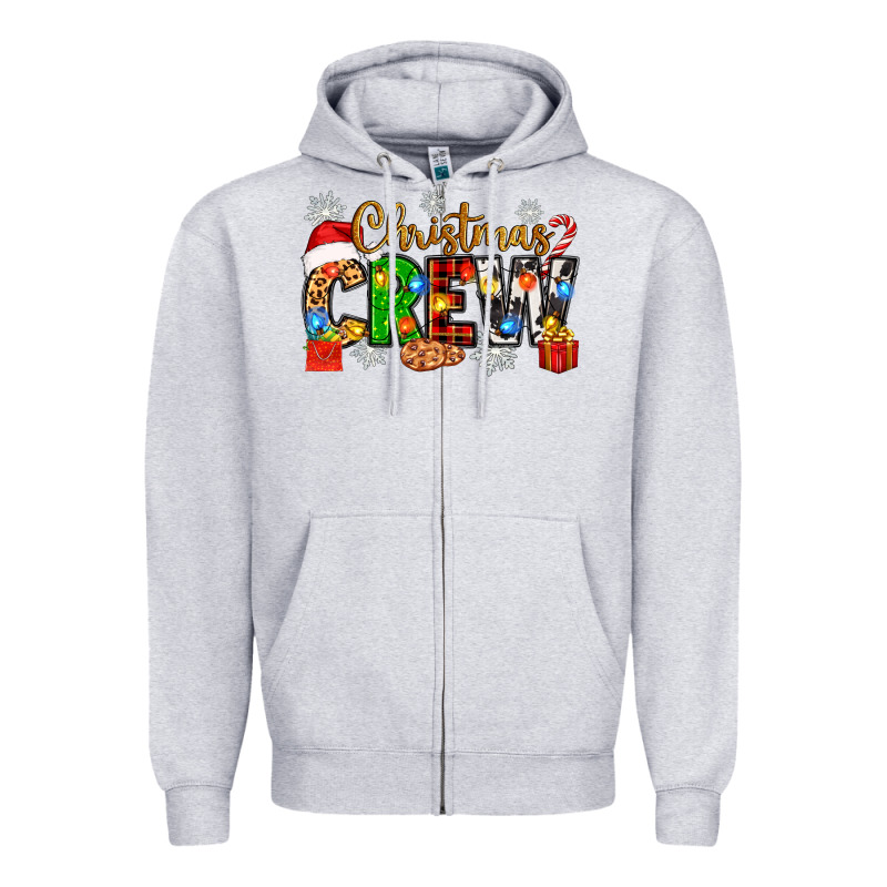 Christmas Crew Zipper Hoodie by Zillion Design Studio | Teevron