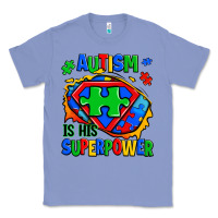 Colony Blue autism is his superpower ripped Classic Tee - Zillion Design Studio