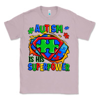 Lilac autism is his superpower ripped Classic Tee - Zillion Design Studio