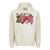 Oatmeal Heather valentines day lvn Premium Hoodie - NancyCooperArtShop