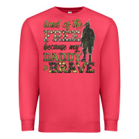 Cardinal land of the free because my daddy is brave Premium Sweatshirt - HRA Design Shop