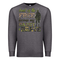 Charcoal Heather land of the free because my daddy is brave Premium Sweatshirt - HRA Design Shop