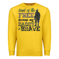 Lemon land of the free because my daddy is brave Premium Sweatshirt - HRA Design Shop