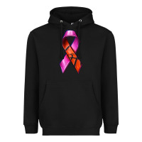 Black Breast Cancer Ribbon Basketball Heavyweight Hoodie - texasbilliewilder