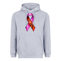 Heather Grey Breast Cancer Ribbon Basketball Heavyweight Hoodie - texasbilliewilder