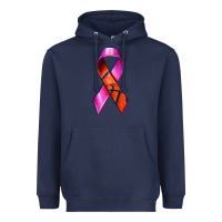 Navy Breast Cancer Ribbon Basketball Heavyweight Hoodie - texasbilliewilder