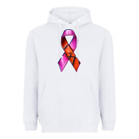 White Breast Cancer Ribbon Basketball Heavyweight Hoodie - texasbilliewilder