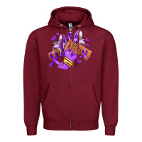 Burgundy domestic violence afro girl sneakers Zipper Hoodie - RanaPortraitStore