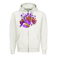 Oatmeal Heather domestic violence afro girl sneakers Zipper Hoodie - RanaPortraitStore