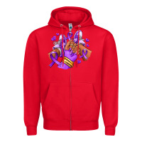Red domestic violence afro girl sneakers Zipper Hoodie - RanaPortraitStore