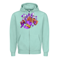 Seafoam domestic violence afro girl sneakers Zipper Hoodie - RanaPortraitStore