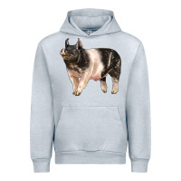 Heather Grey hampshire pig Urban Hoodie - LillyAllenDesigns