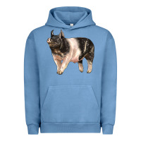 Pigment Pebble Blue hampshire pig Urban Hoodie - LillyAllenDesigns